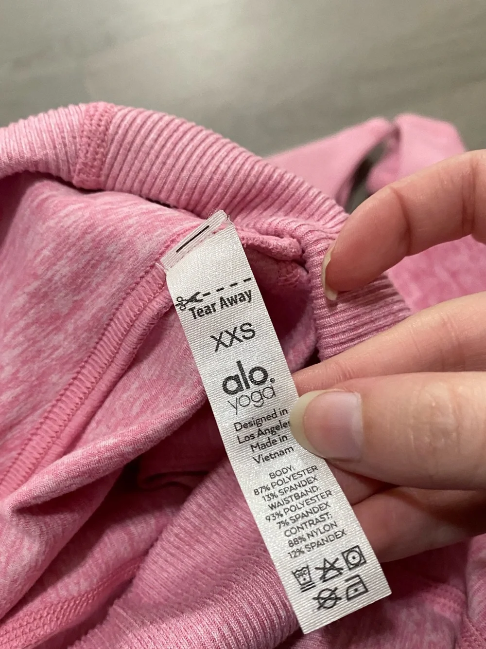 Alo Yoga High-Waisted Alosoft Lounge Legging Parisian Pink Heather Size XXS